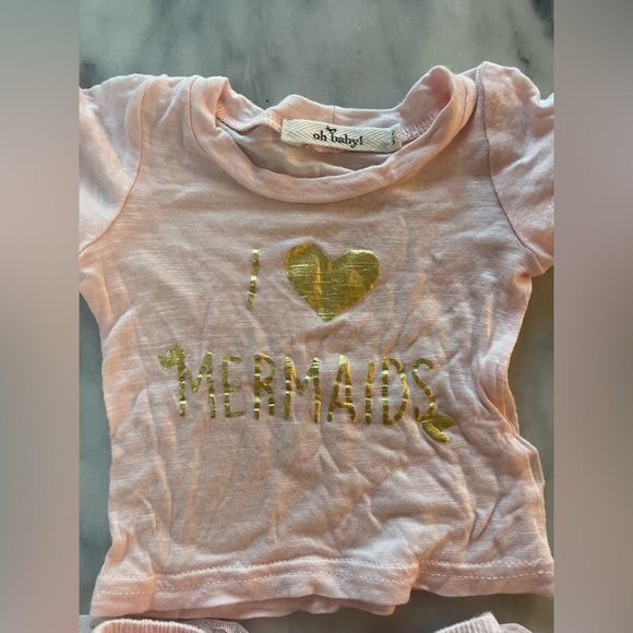Oh Baby! I 🤍 Mermaids shirt and tutu set - Picture 2 of 3